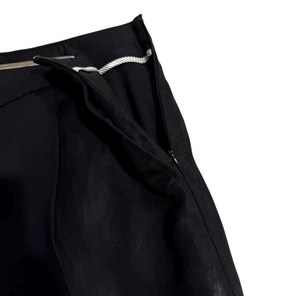 J. Crew Black Linen-blend Trousers Pants Size 10 Wide Leg Classic Lined Cropped - Picture 7 of 15